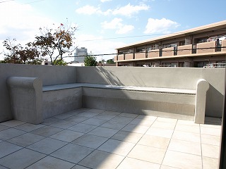 テラスのタイル1−1